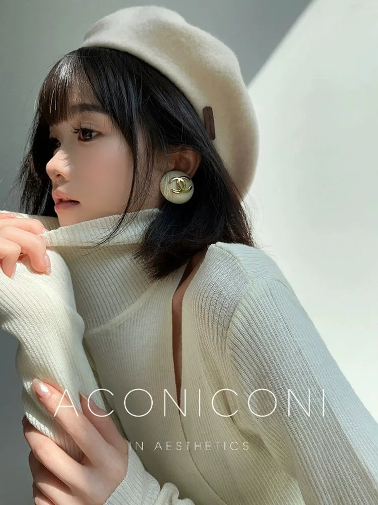Aconiconi Elegant Small Sweet Chic Wool Beret- Miss Coco