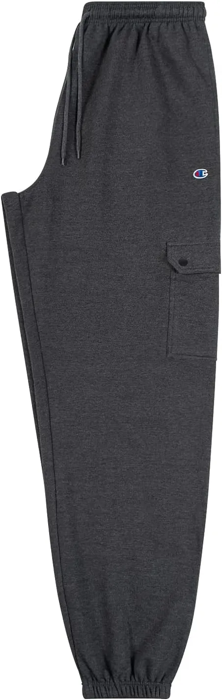Champion Cargo Sweatpants for Men Big and Tall  Fleece Jogger Sweatpants