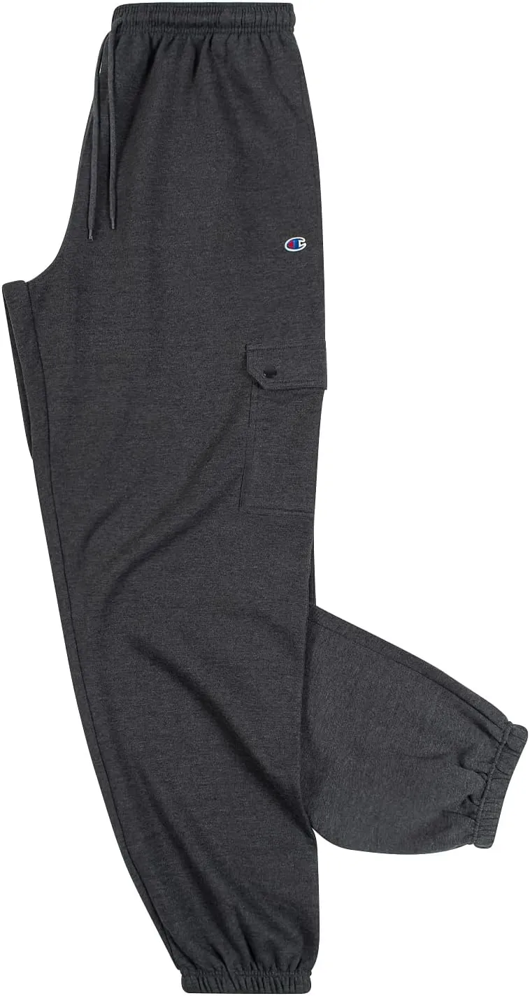 Champion Cargo Sweatpants for Men Big and Tall  Fleece Jogger Sweatpants