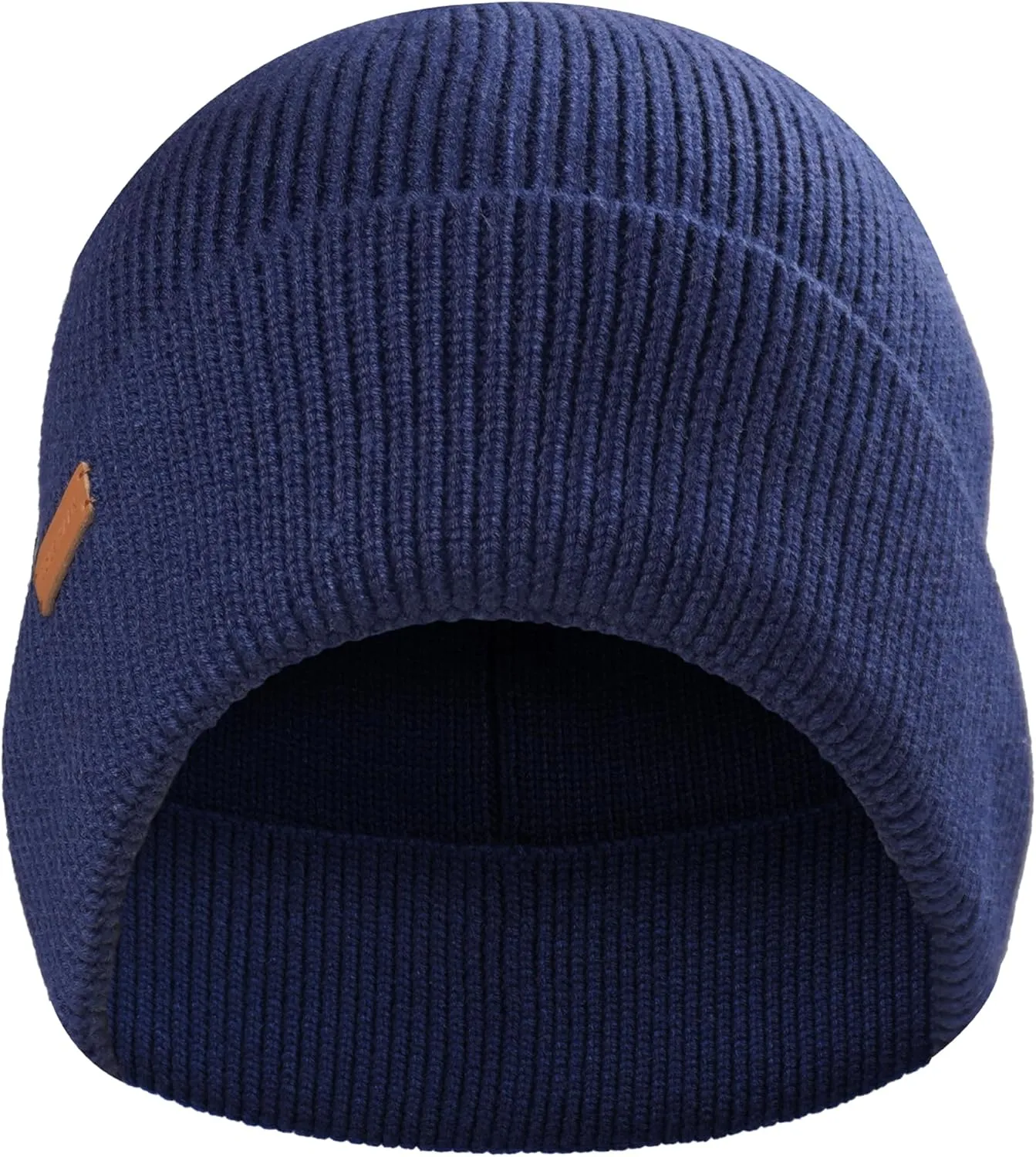 Cole Haan Heritage Rib Cuff Beanie Hat for Men, Warm Knit Wool Beanie with Classic Ribbed Design