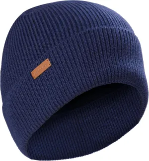 Cole Haan Heritage Rib Cuff Beanie Hat for Men, Warm Knit Wool Beanie with Classic Ribbed Design