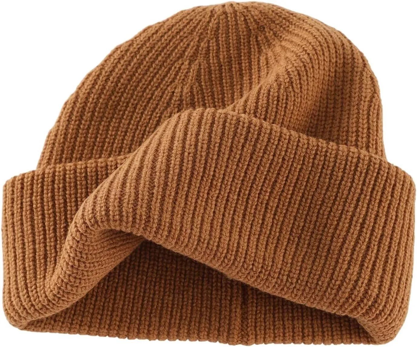 Connectyle Short Fisherman Beanie Hats for Men Women Acrylic Winter Warm Hat Knit Cuffed Beanies Watch Cap