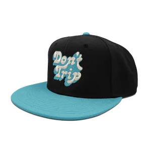 DON'T TRIP SIX PANEL SNAPBACK HAT - Black   Teal