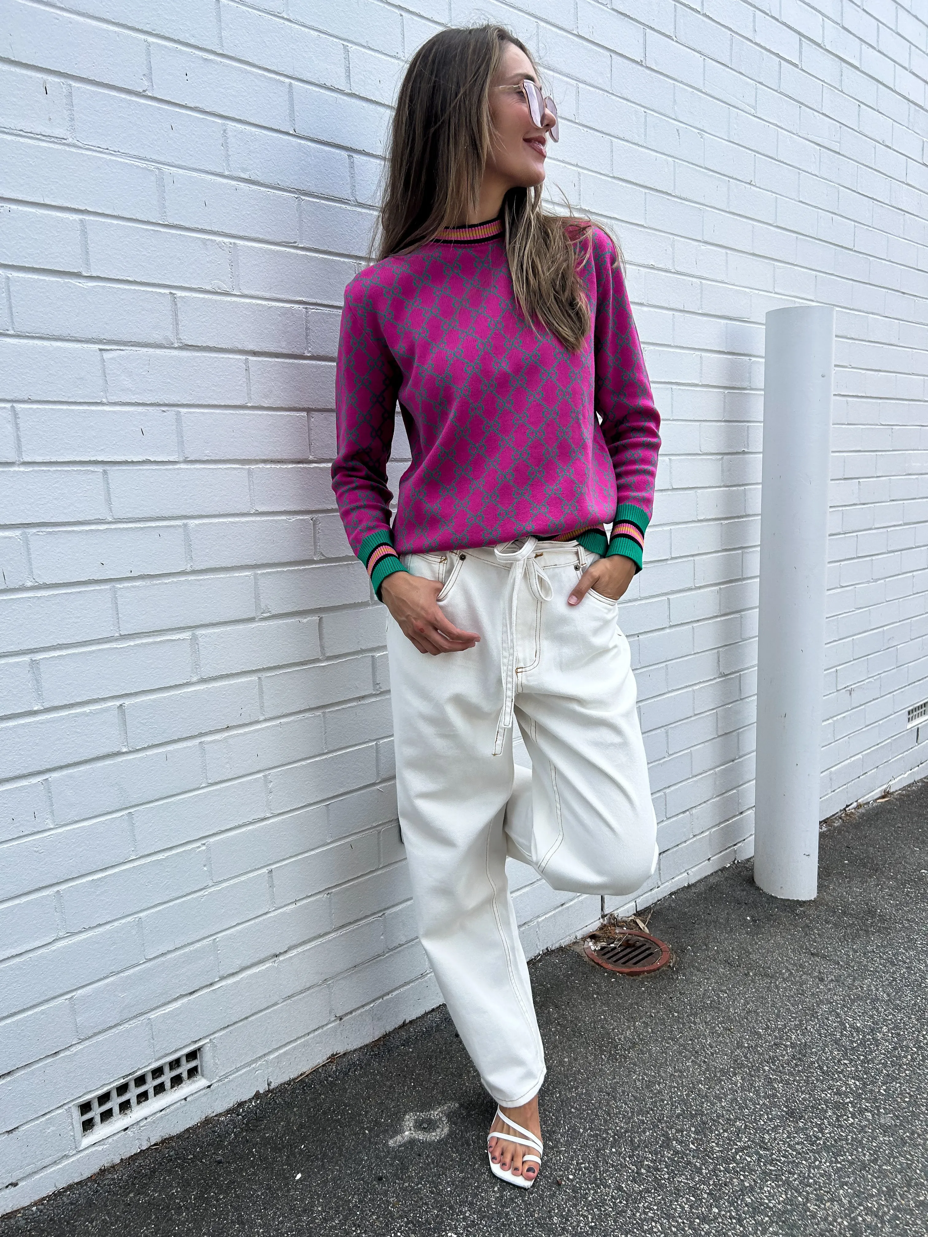 GIGI Knit - Fuchsia/Green (Pre-order)