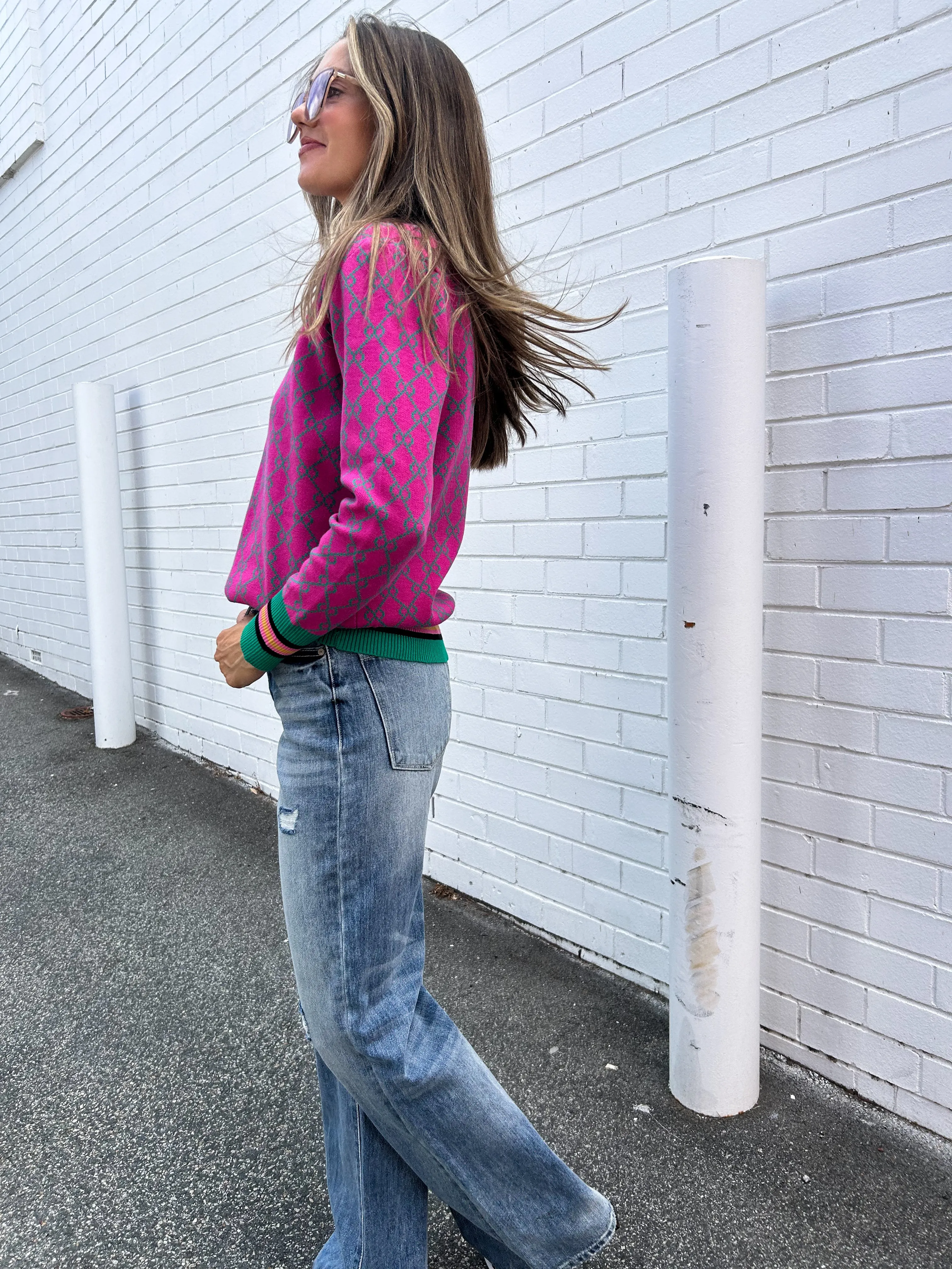 GIGI Knit - Fuchsia/Green (Pre-order)