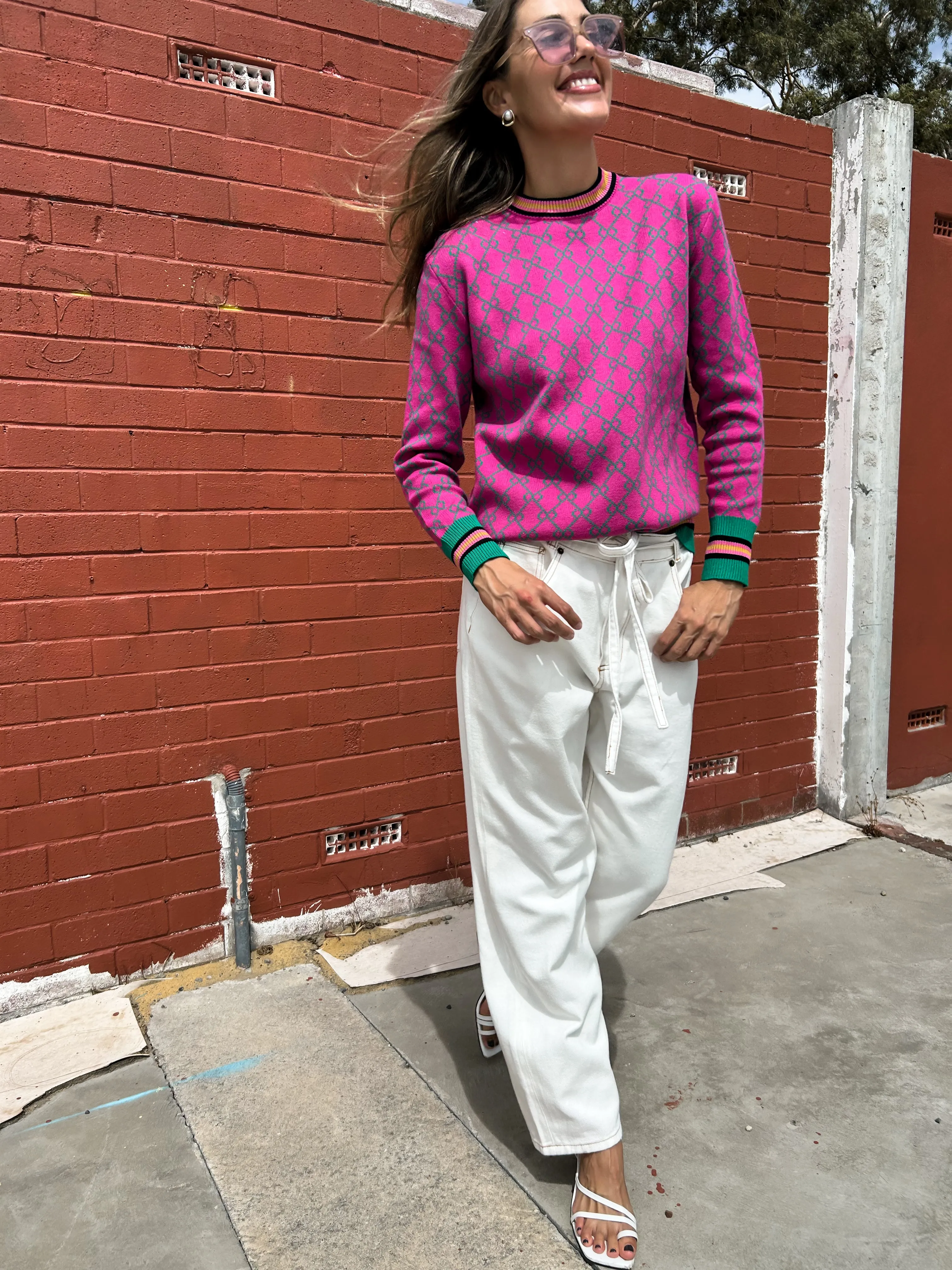 GIGI Knit - Fuchsia/Green (Pre-order)