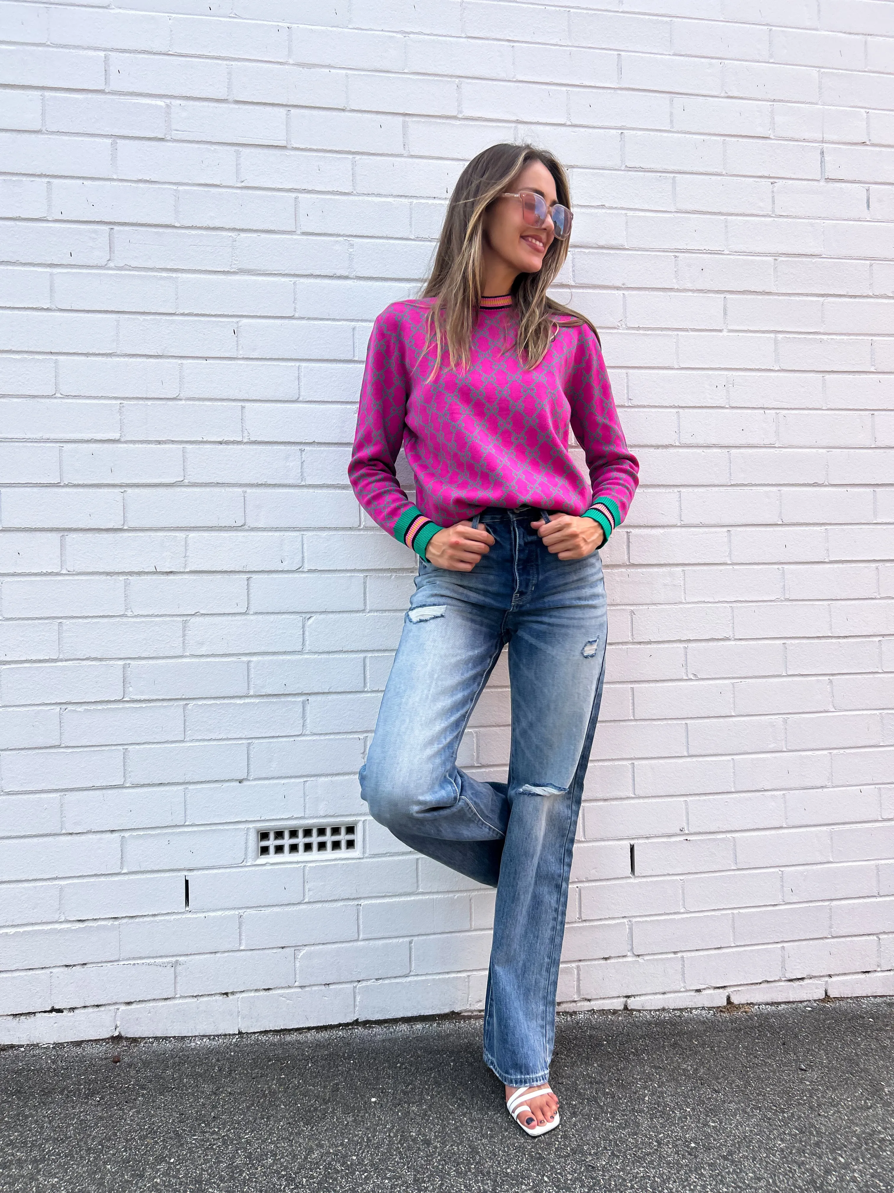GIGI Knit - Fuchsia/Green (Pre-order)