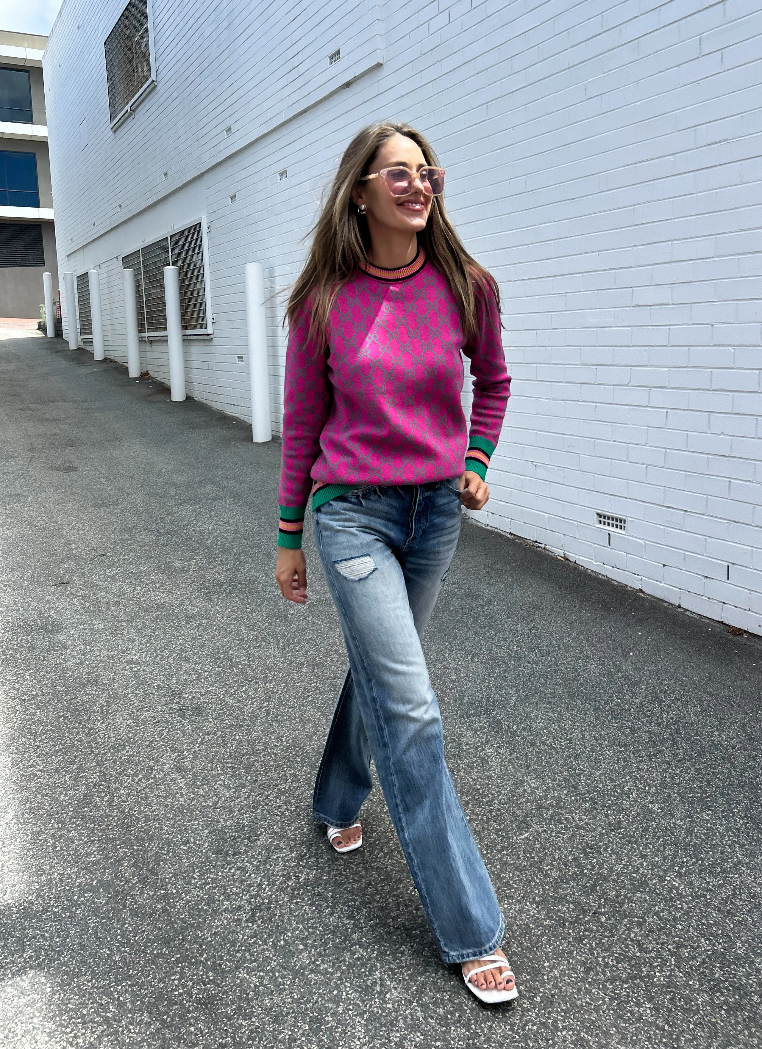 GIGI Knit - Fuchsia/Green (Pre-order)