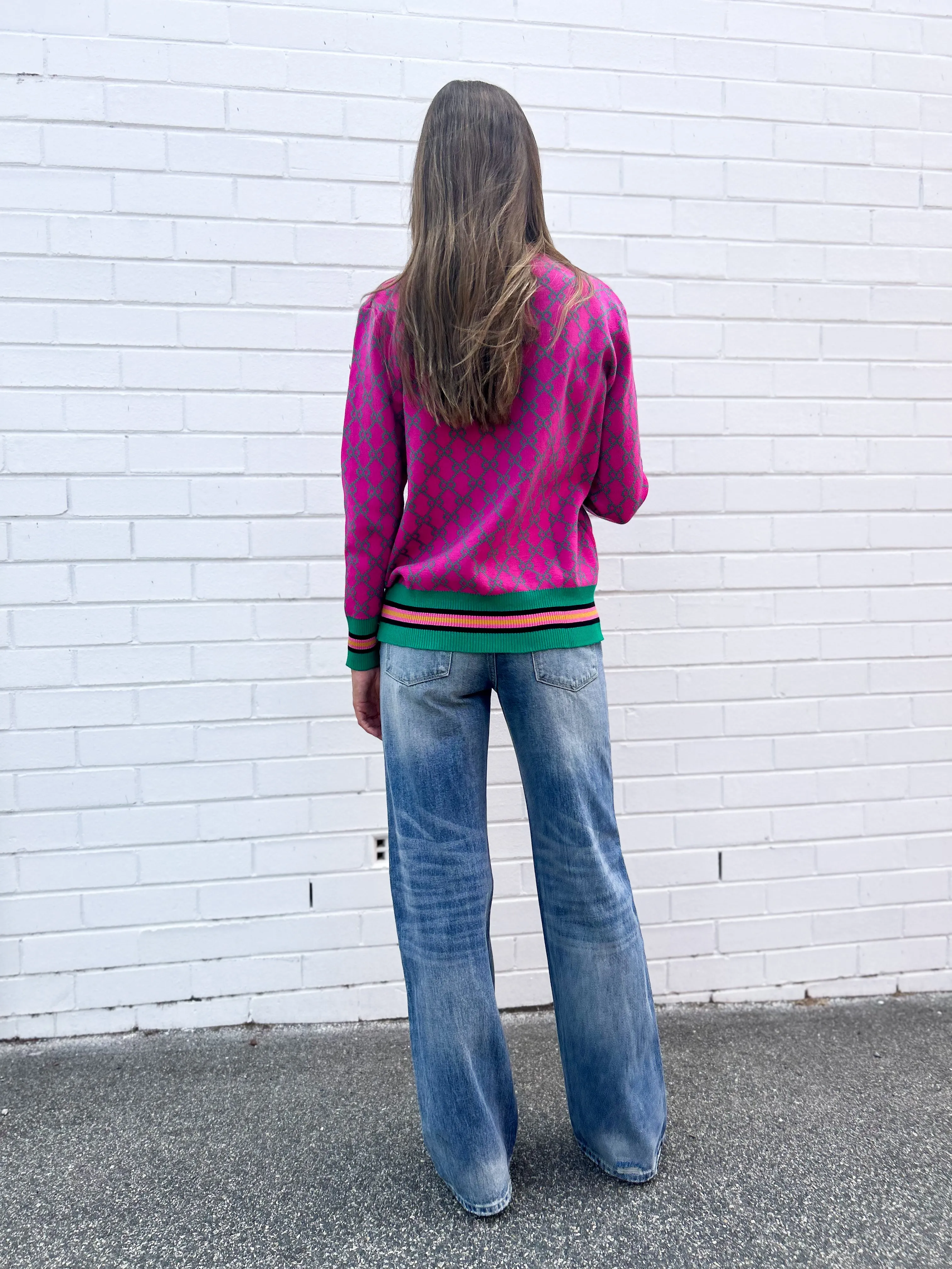 GIGI Knit - Fuchsia/Green (Pre-order)