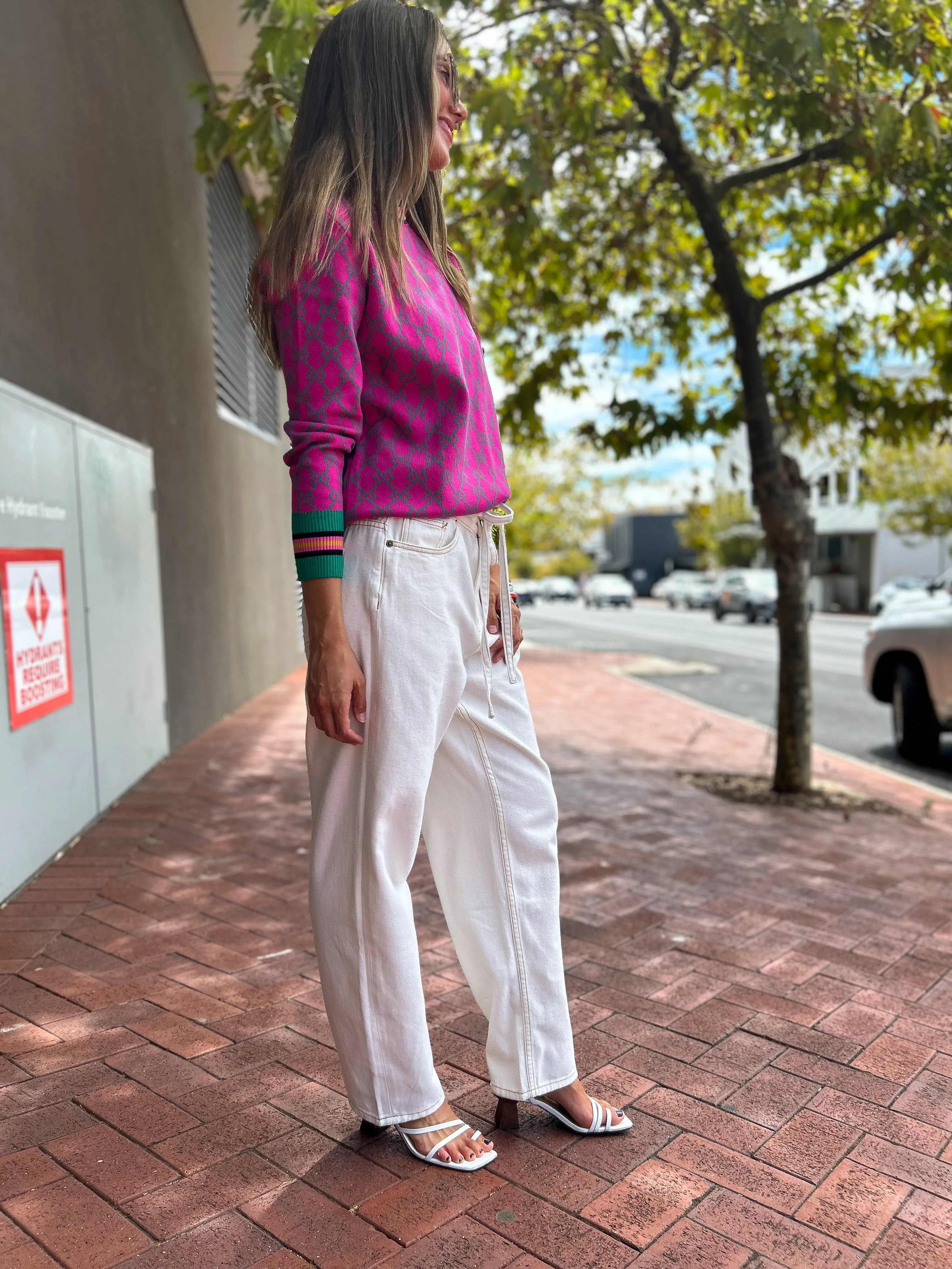 GIGI Knit - Fuchsia/Green (Pre-order)