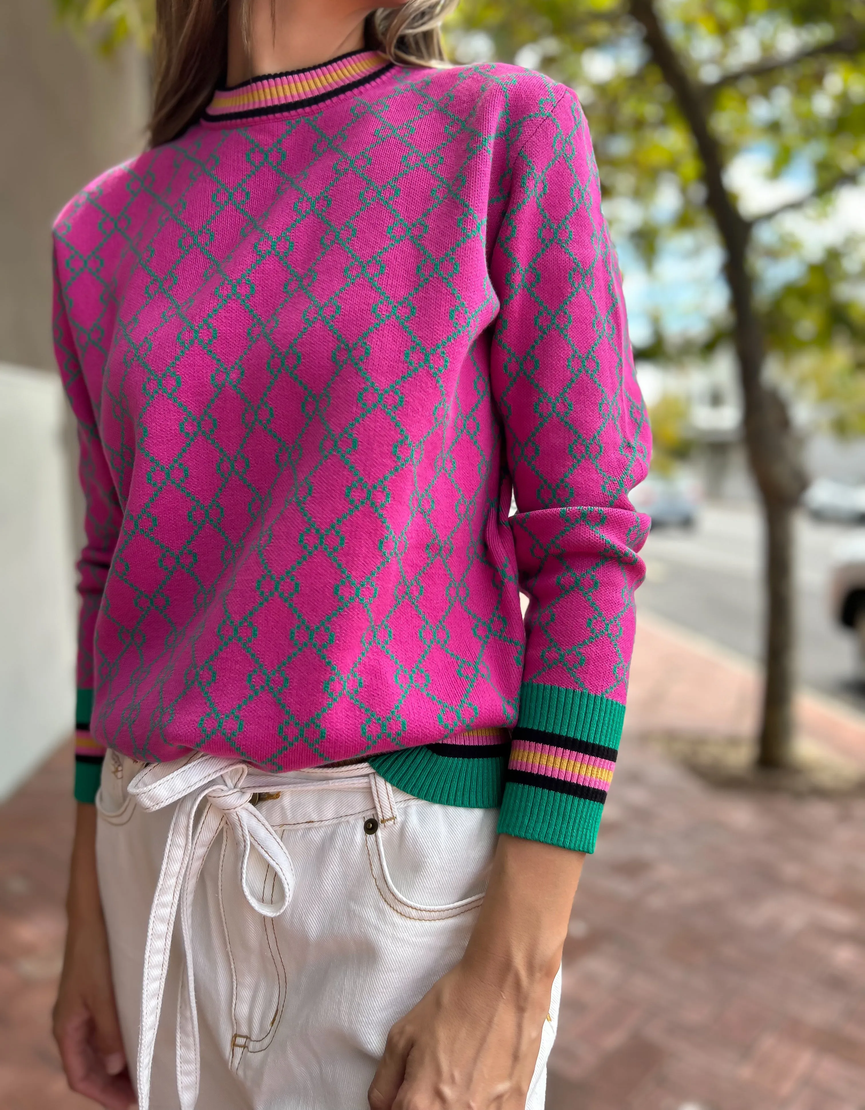 GIGI Knit - Fuchsia/Green (Pre-order)