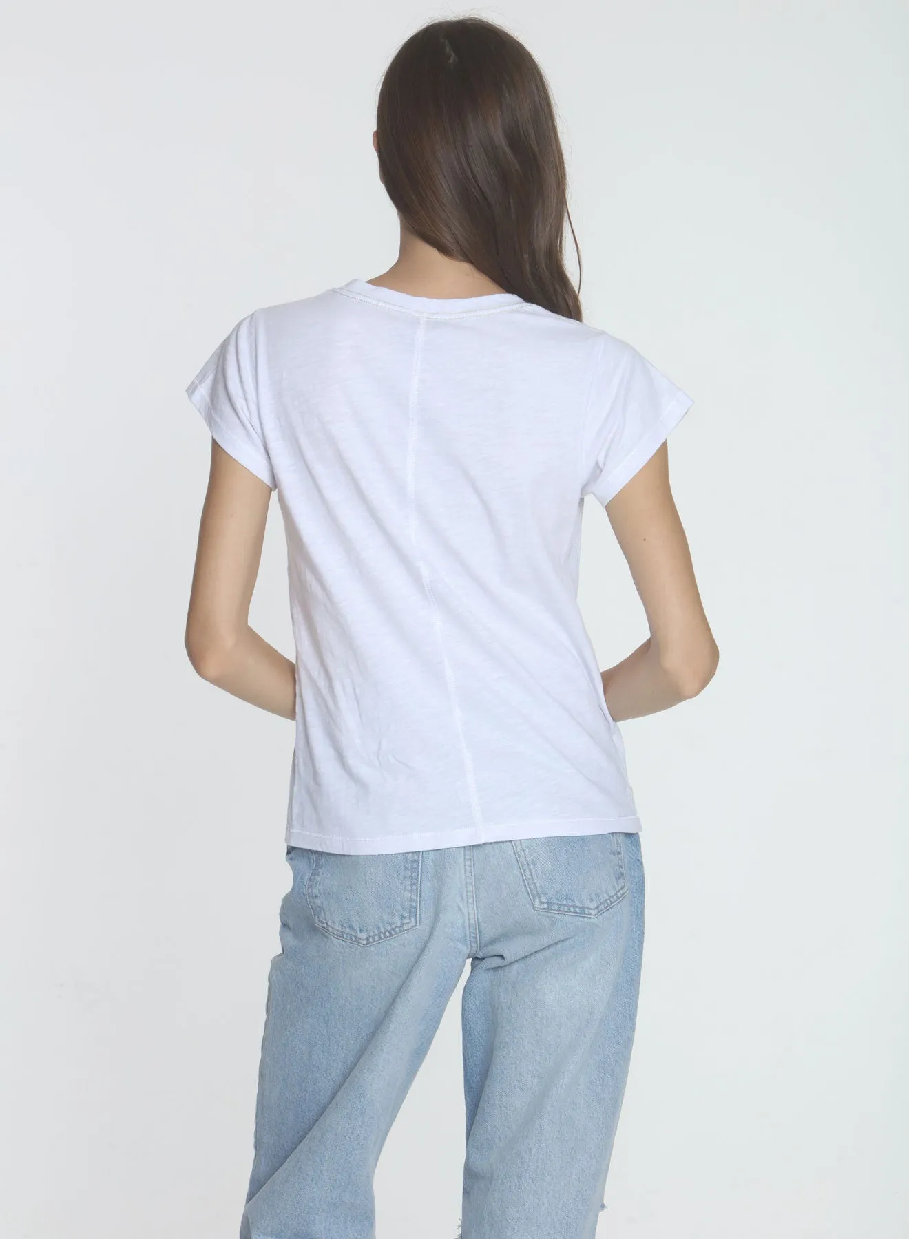 Graphic Ava Tee - White Hand Star