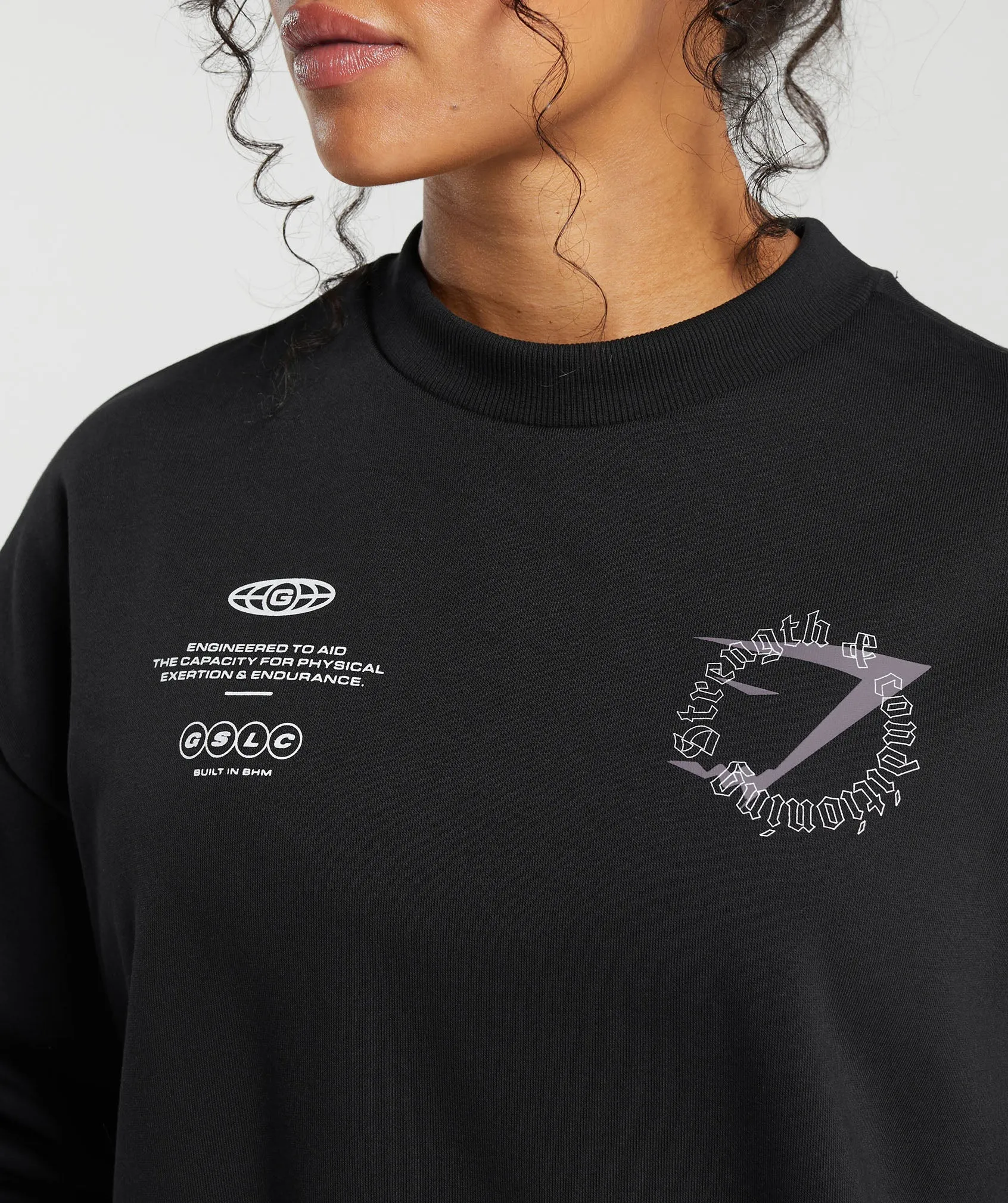 Gymshark Strength & Conditioning Oversized Sweatshirt - Black