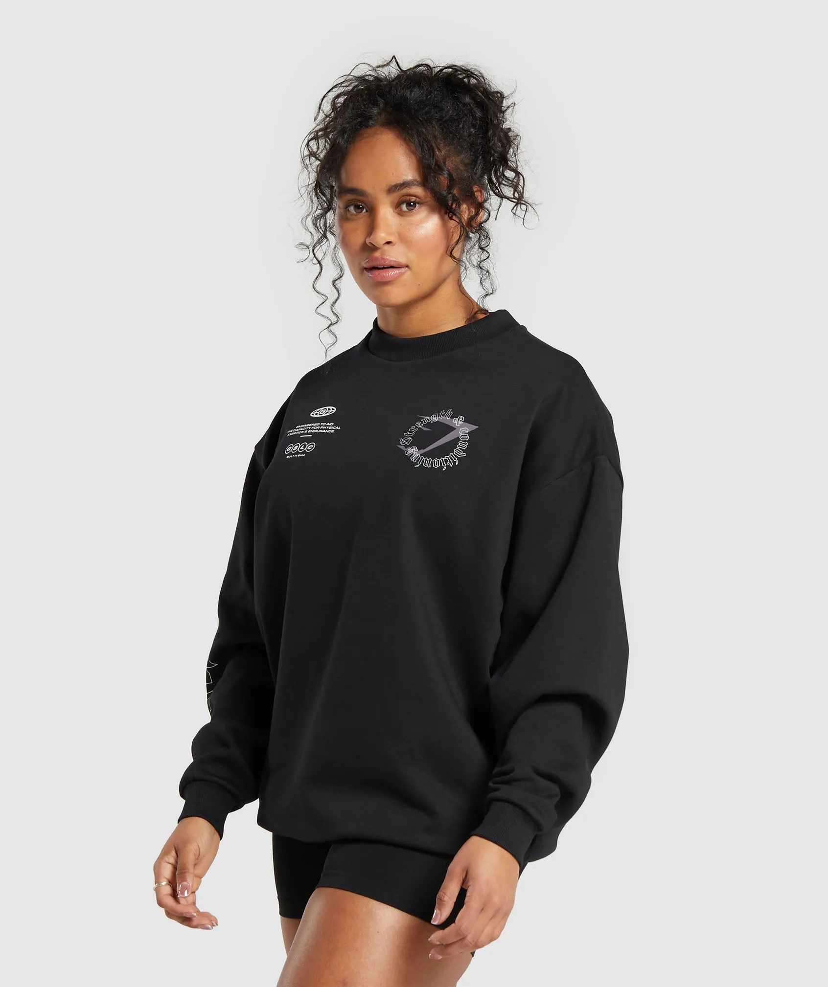 Gymshark Strength & Conditioning Oversized Sweatshirt - Black