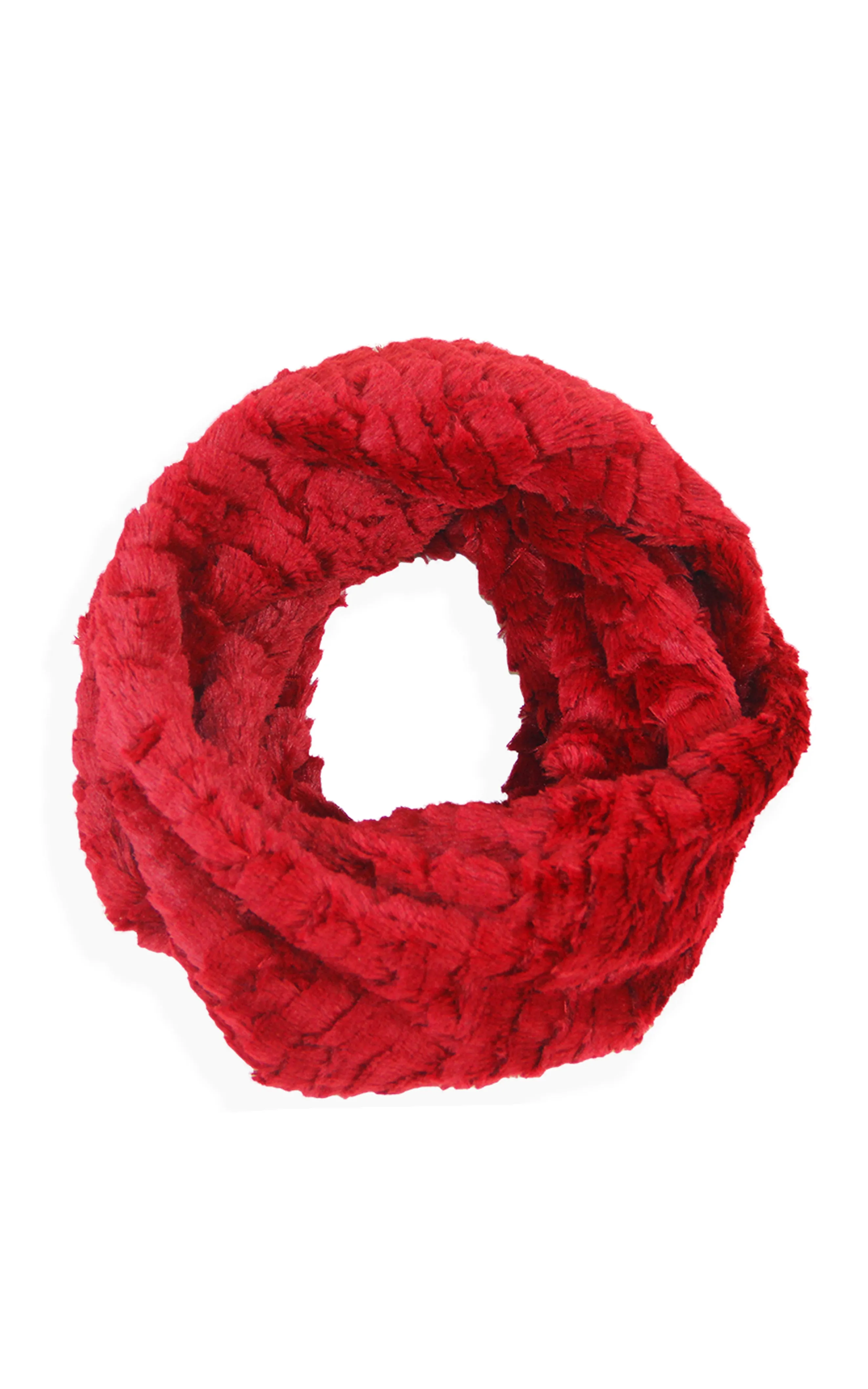 LOF524 Solid Faux Fur Infinity Scarf