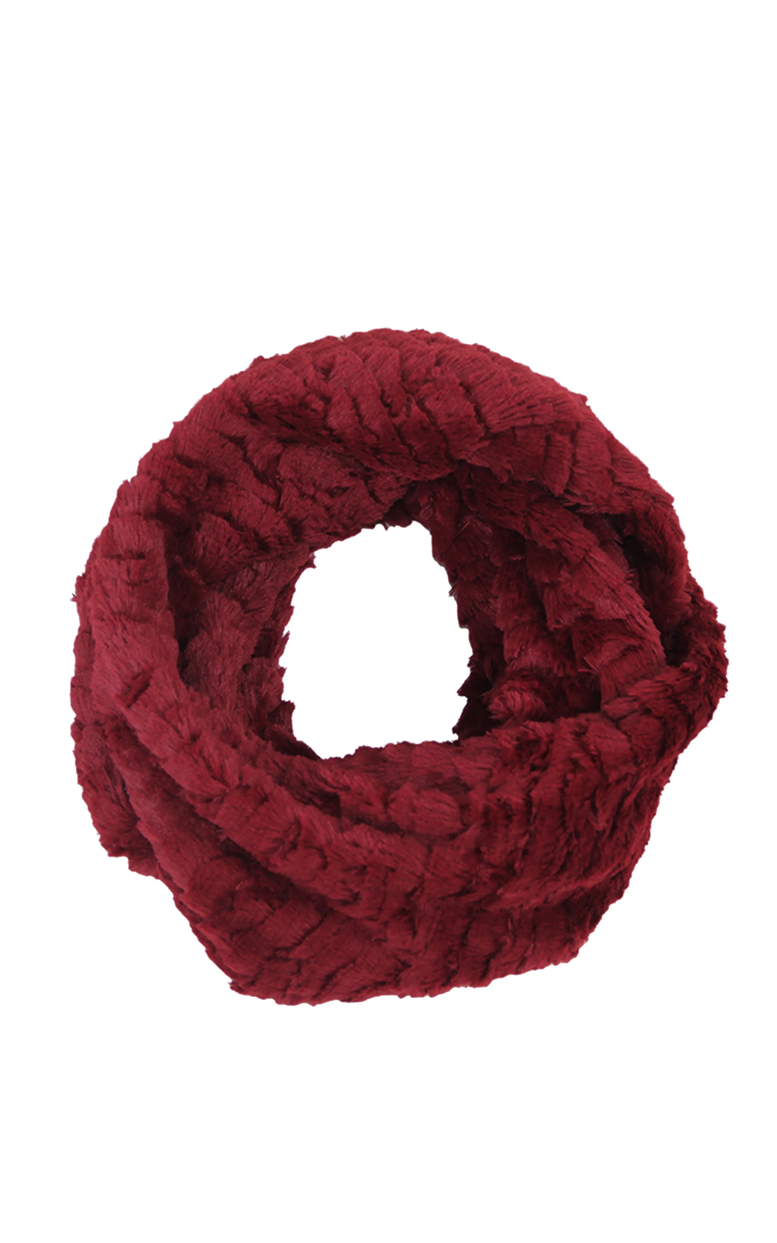 LOF524 Solid Faux Fur Infinity Scarf