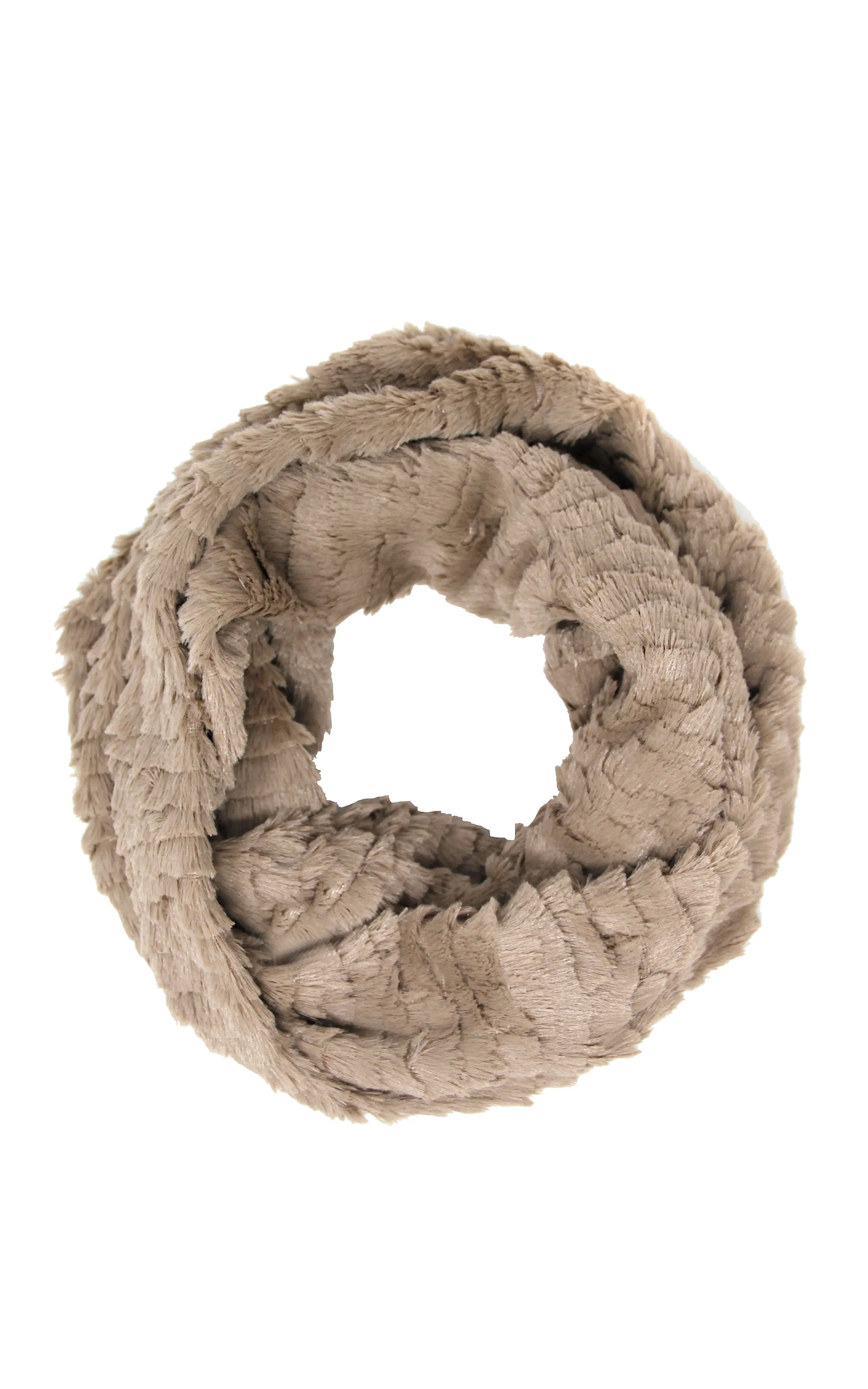 LOF524 Solid Faux Fur Infinity Scarf