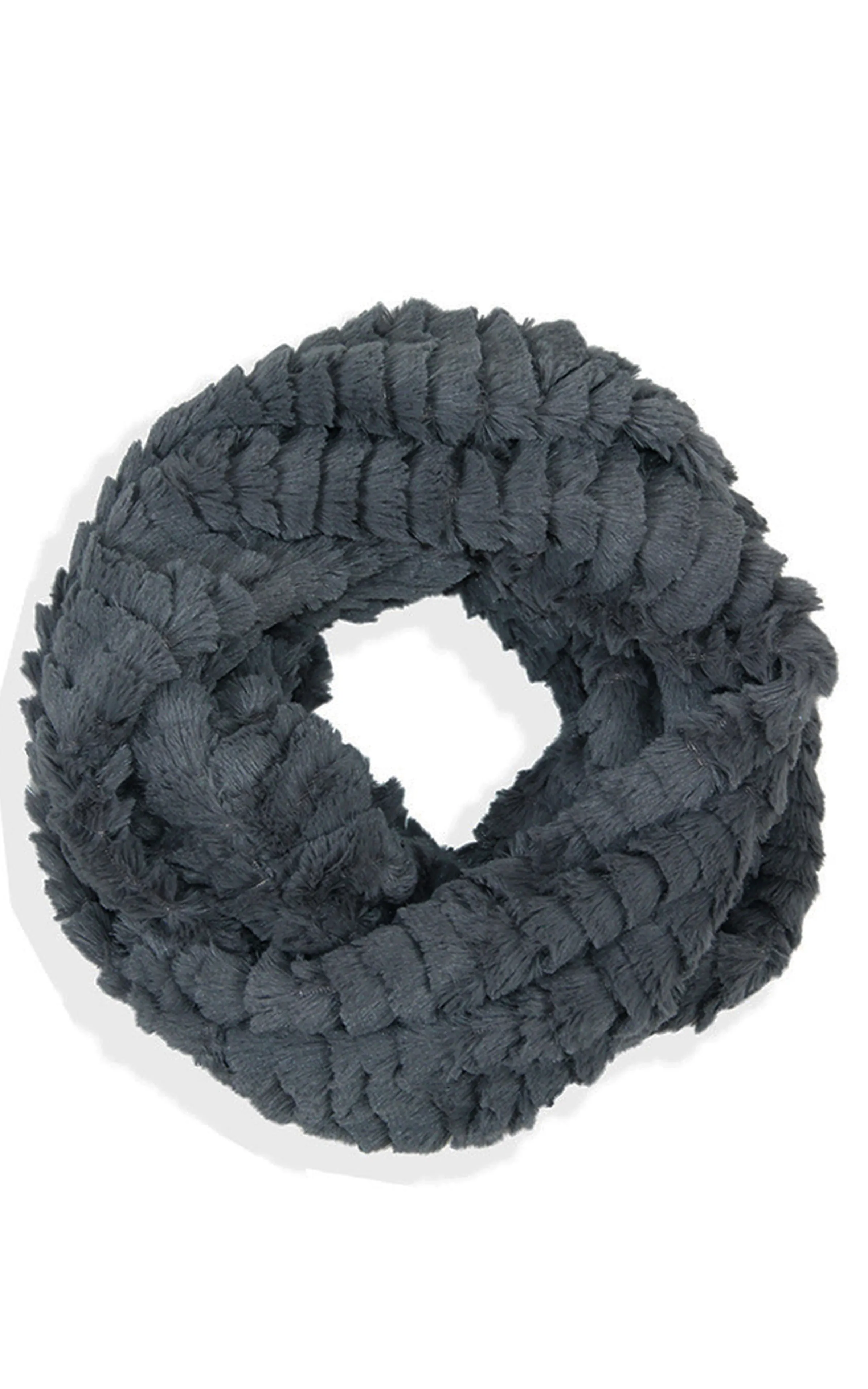 LOF524 Solid Faux Fur Infinity Scarf
