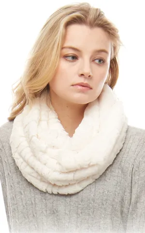 LOF524 Solid Faux Fur Infinity Scarf