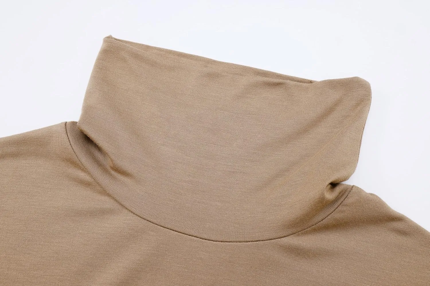 OThread & Co. Women's Half Sleeve Turtleneck T-Shirt Basic Stretch Layer Comfy High Neck Top