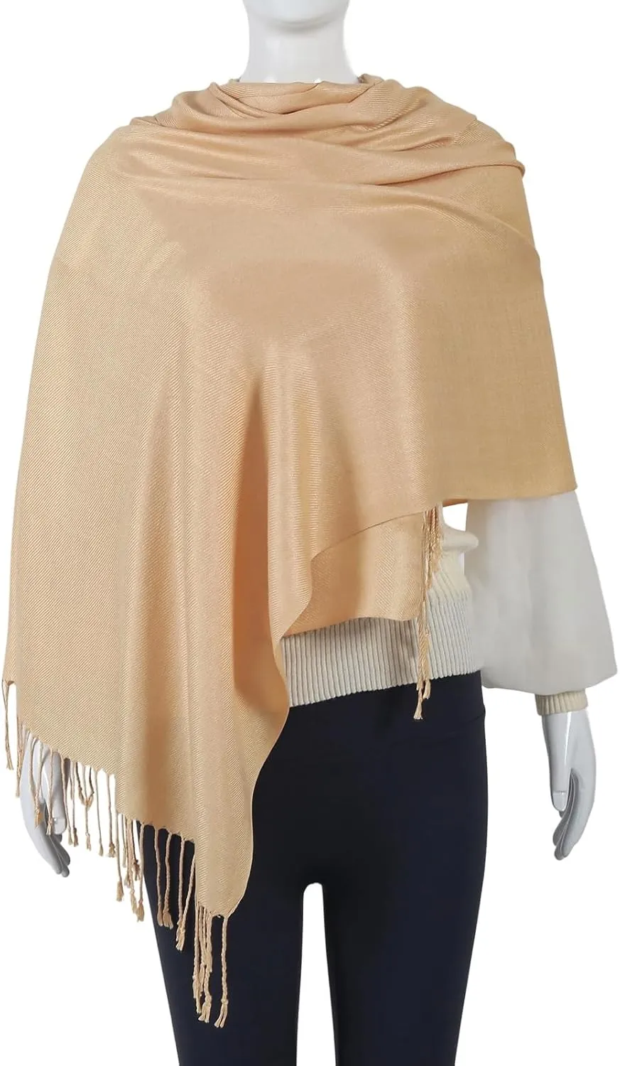 Pashmina Feel Shawl Wraps for Women Evening Dresses and Wedding Cover Up Formal Soft Silky Rave Scarf Elegant