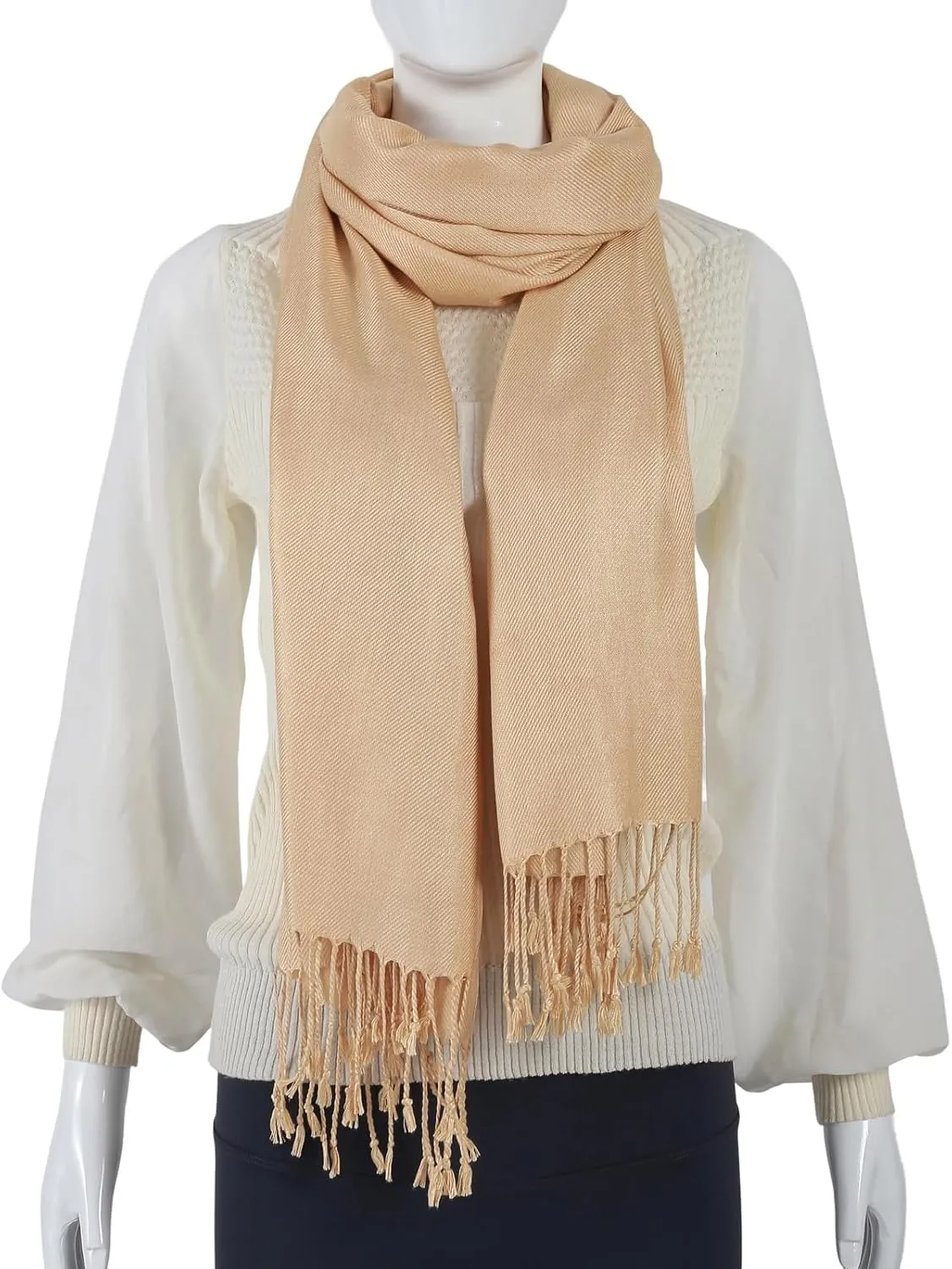 Pashmina Feel Shawl Wraps for Women Evening Dresses and Wedding Cover Up Formal Soft Silky Rave Scarf Elegant