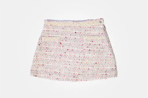 Pink Tweed Coco Skirt