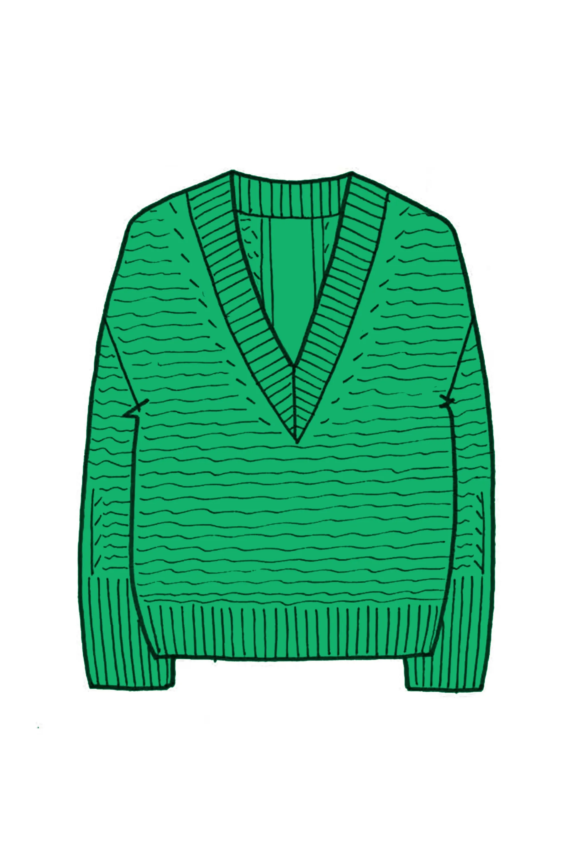 Relaxed V Neck Cashmere Sweater - Made to Order