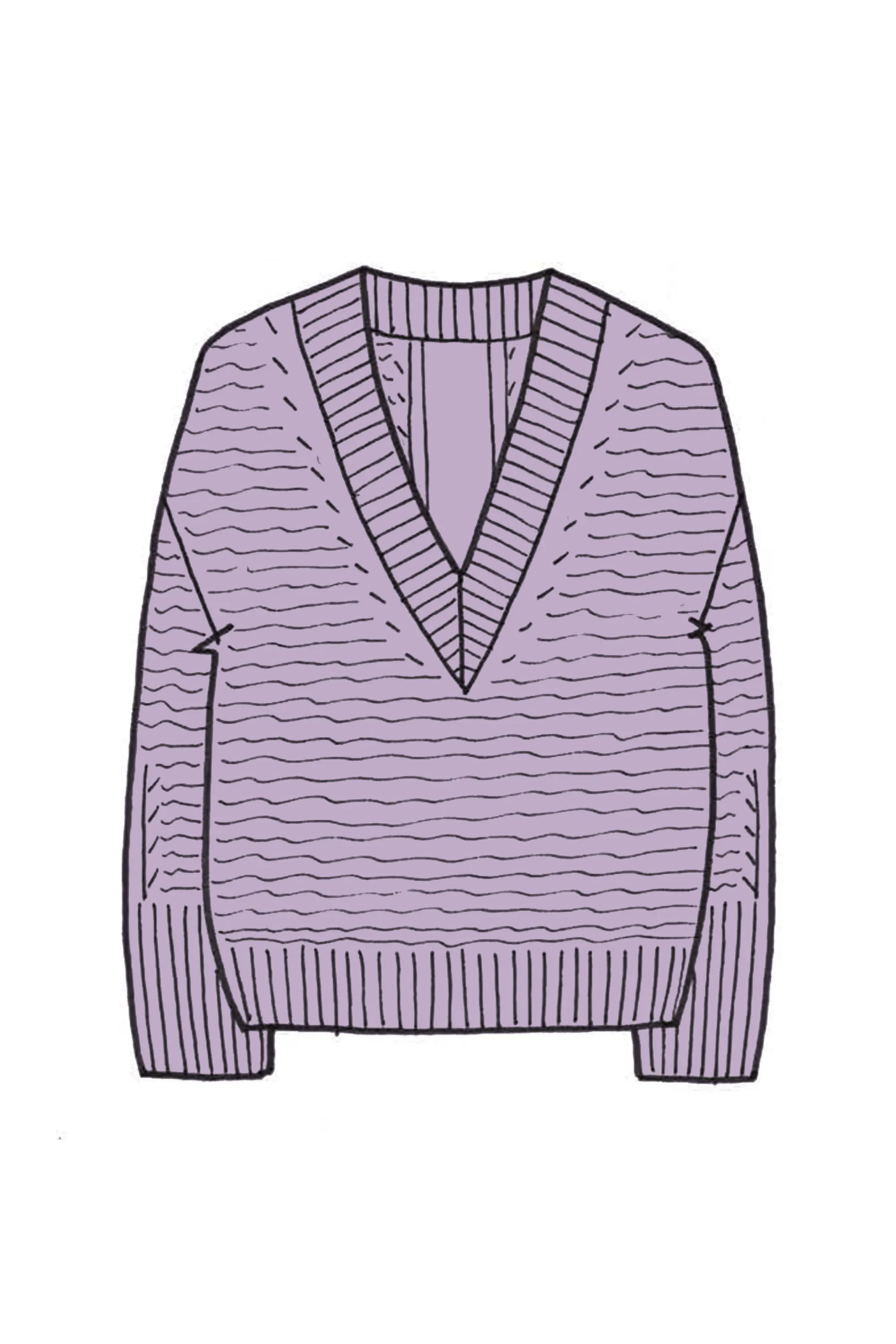 Relaxed V Neck Cashmere Sweater - Made to Order