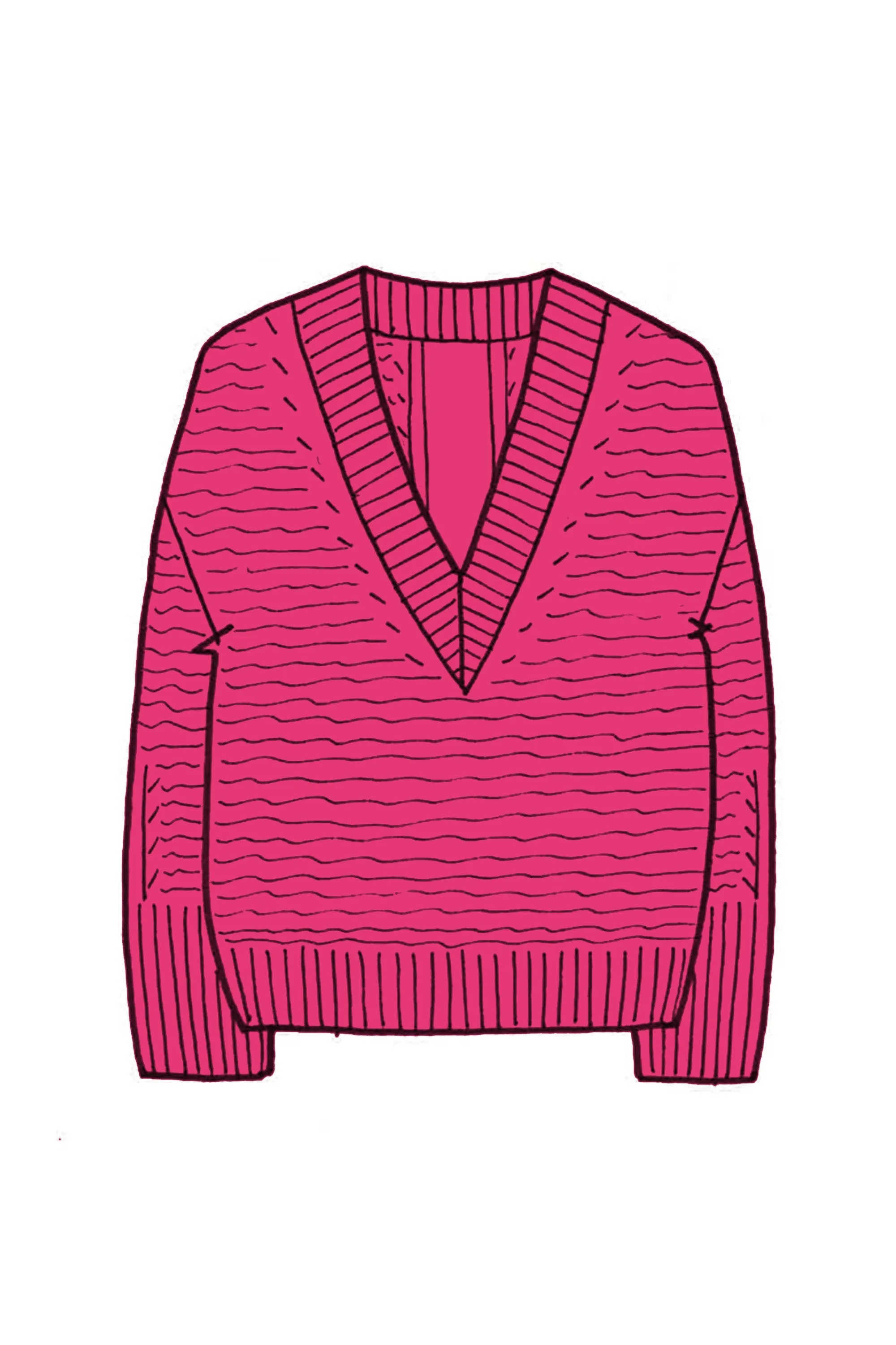 Relaxed V Neck Cashmere Sweater - Made to Order