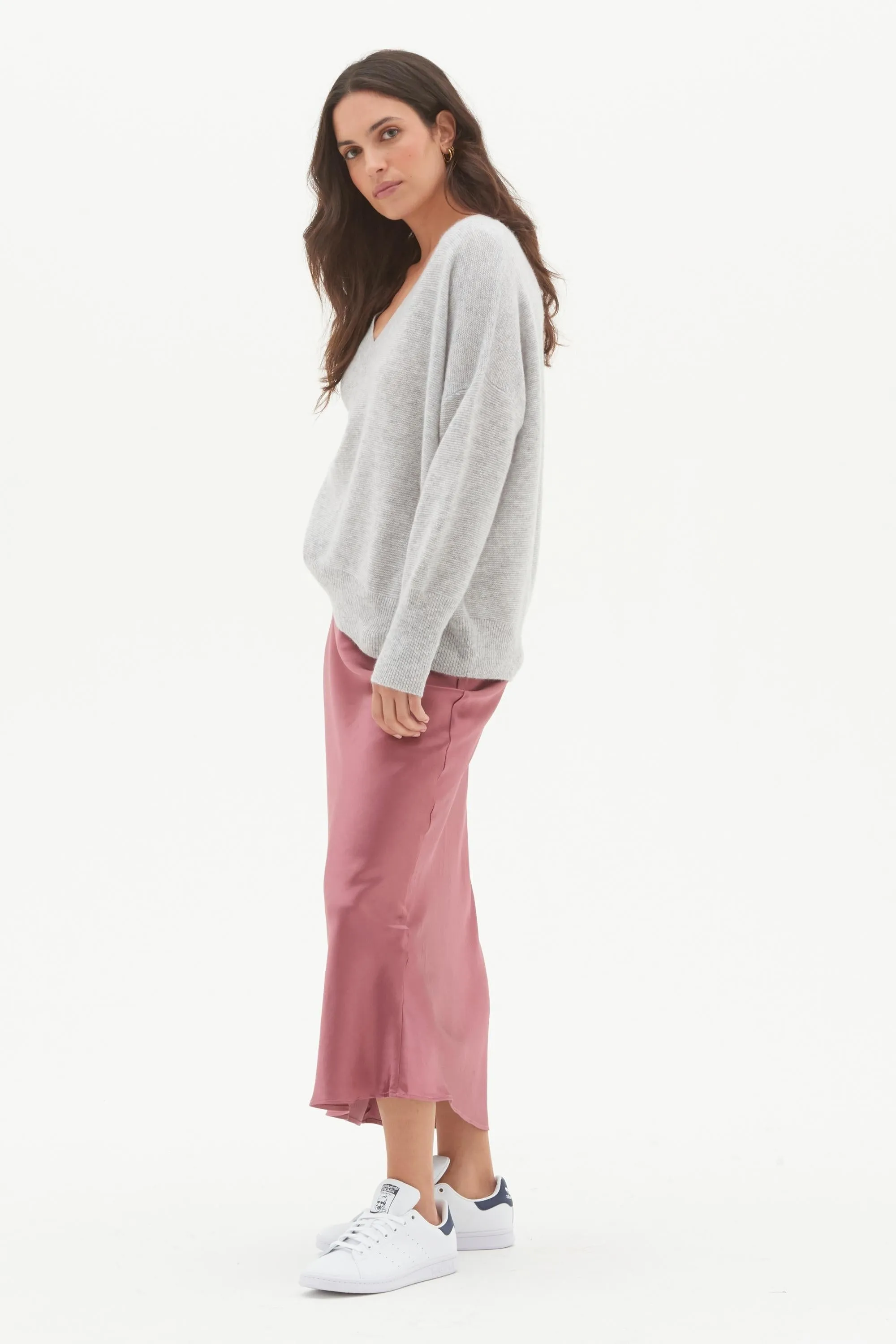 Relaxed V Neck Cashmere Sweater - Made to Order