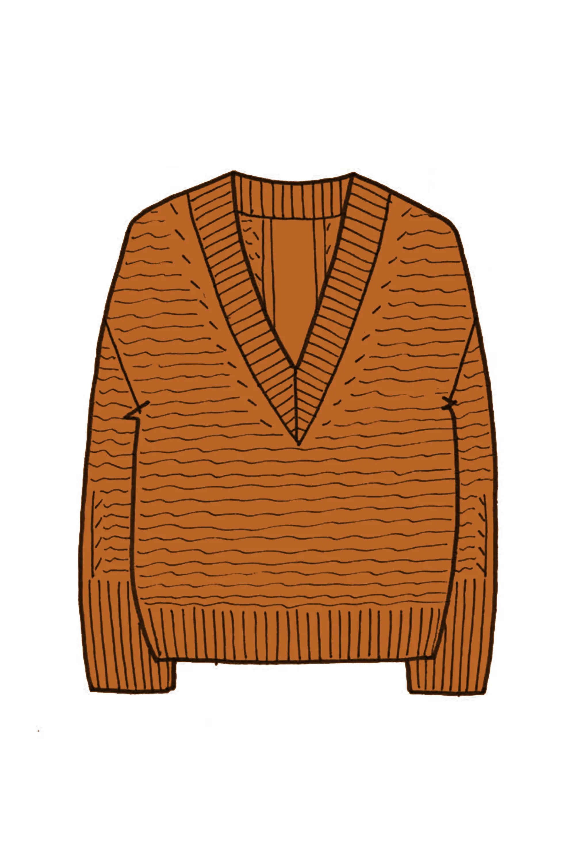 Relaxed V Neck Cashmere Sweater - Made to Order