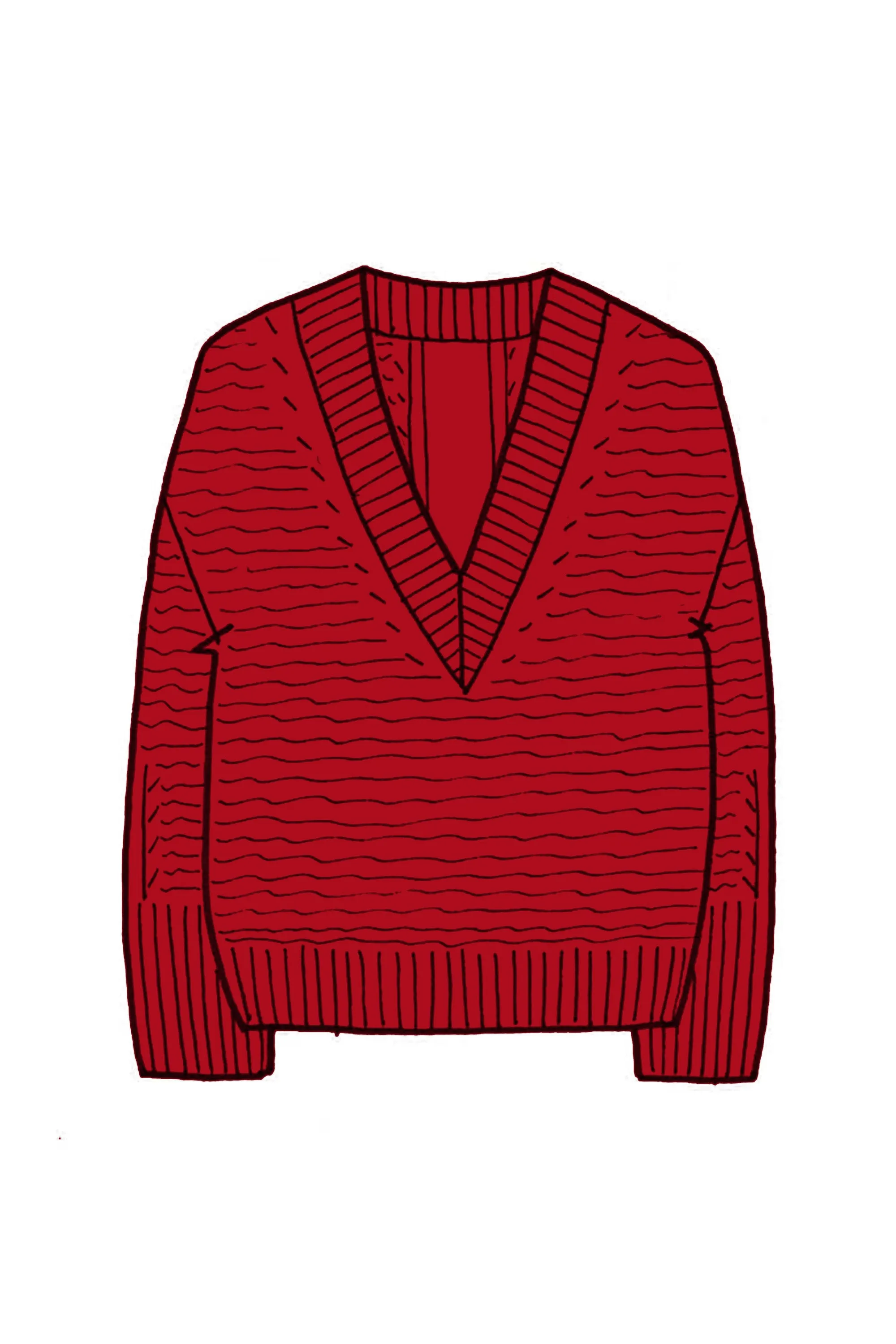 Relaxed V Neck Cashmere Sweater - Made to Order