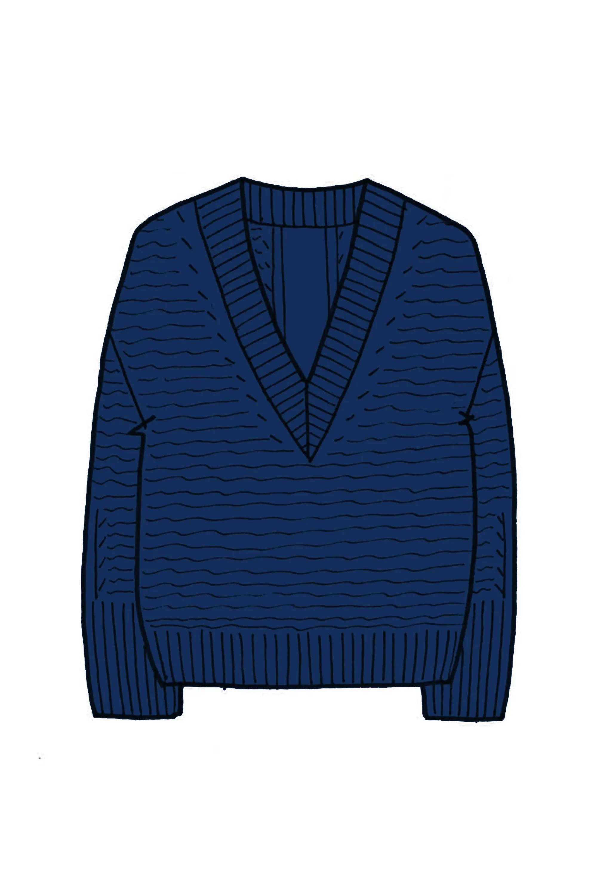 Relaxed V Neck Cashmere Sweater - Made to Order