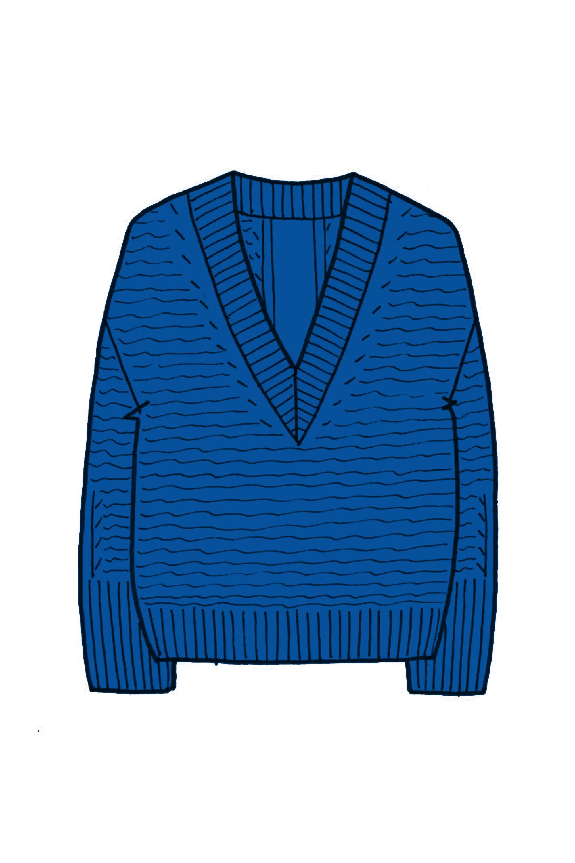 Relaxed V Neck Cashmere Sweater - Made to Order