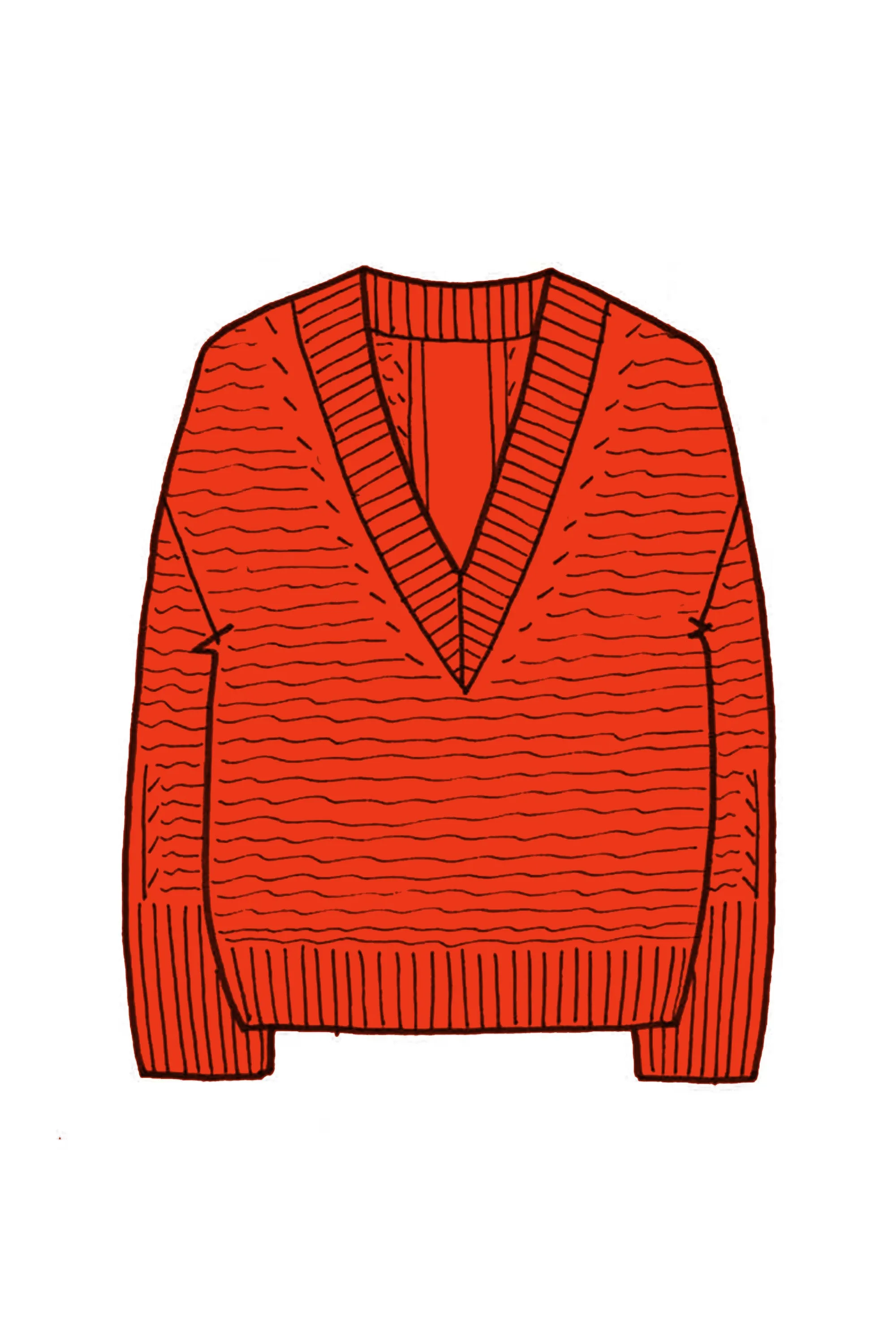 Relaxed V Neck Cashmere Sweater - Made to Order