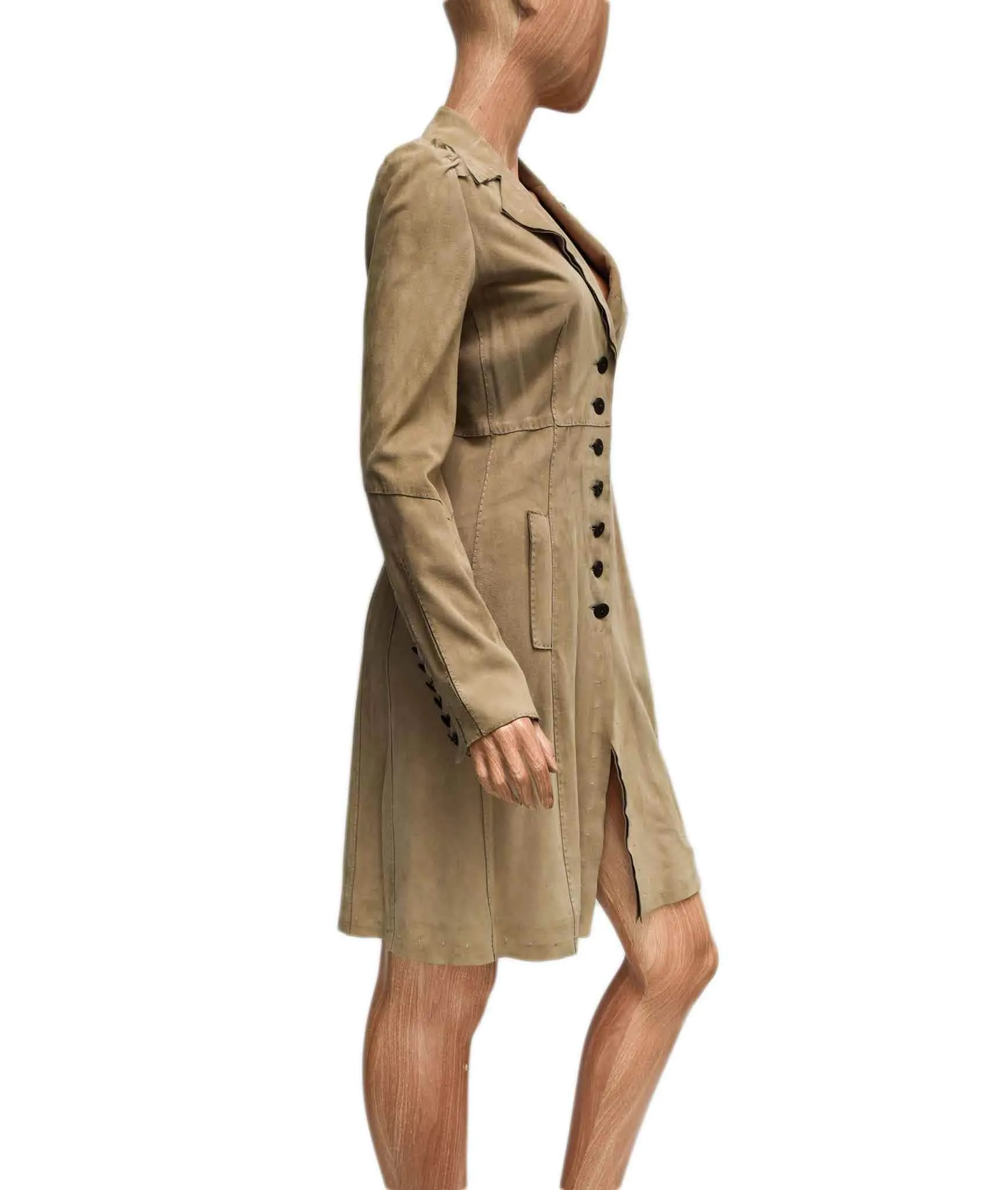 Suede Trench Coat