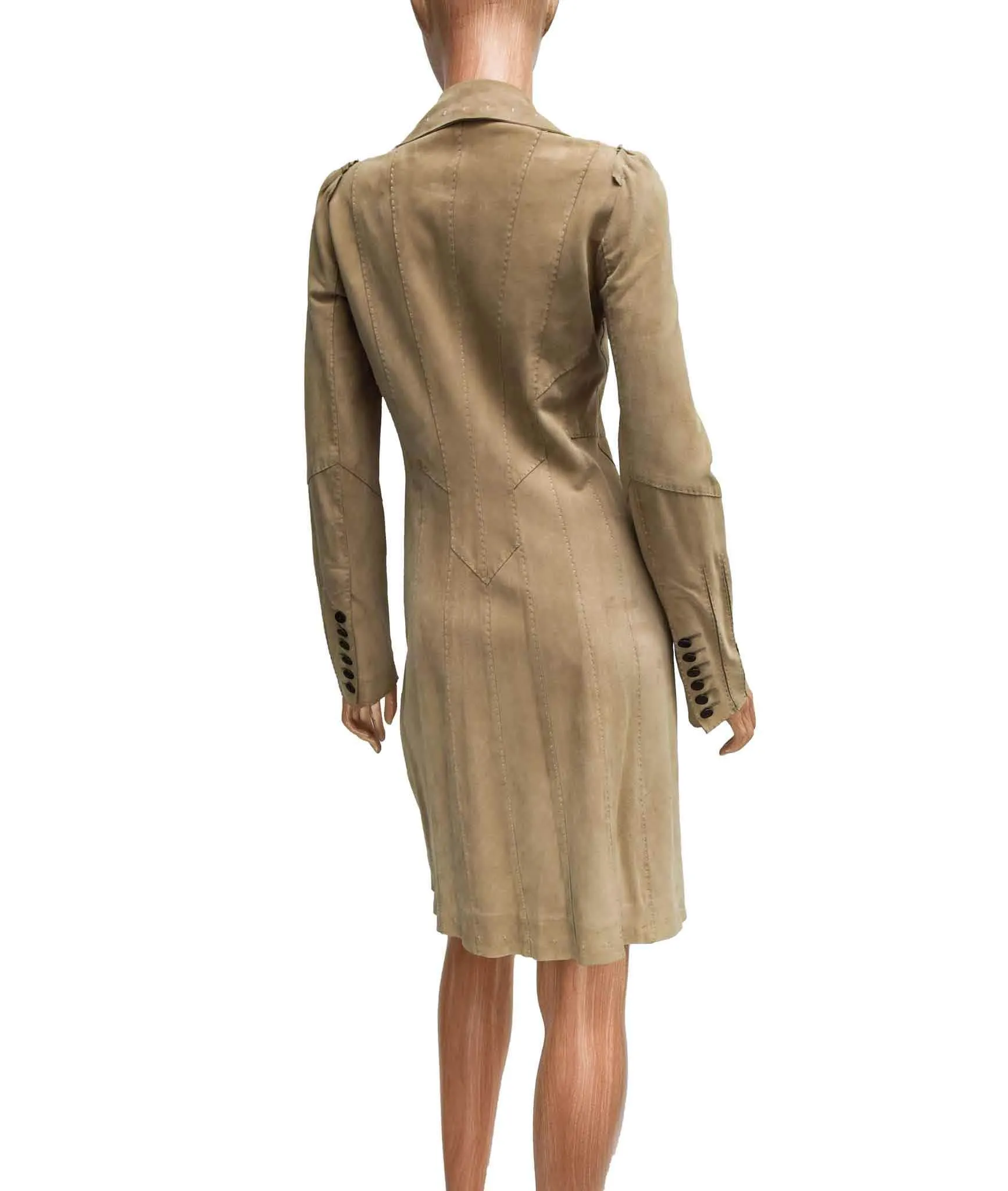 Suede Trench Coat