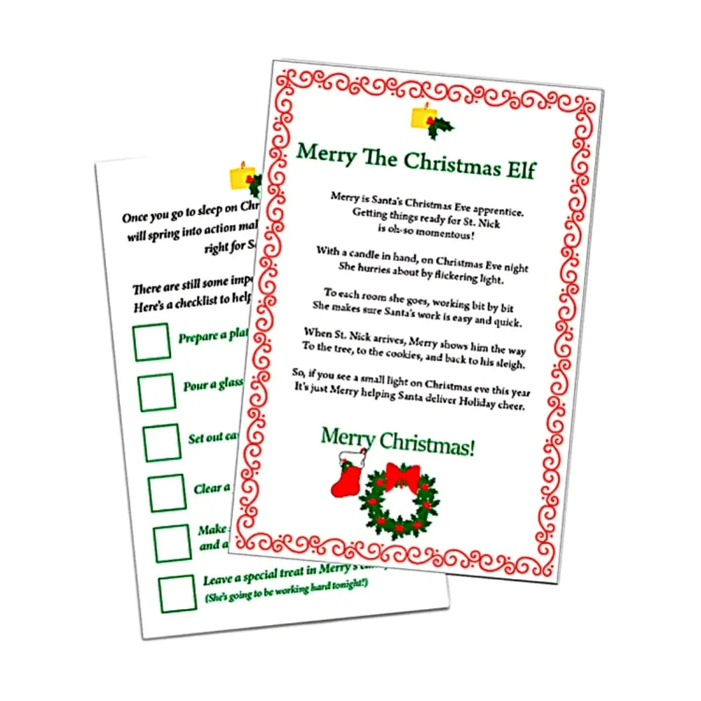 The Ashton-Drake Galleries Charlie Christmas Elf Collection Issue #2: 'Merry the Christmas Elf' Doll Handcrafted Holiday Elf with Light-Up Candle, Story Card, and Preparation Checklist Holiday Decorations by Ina Volprich 14-Inches