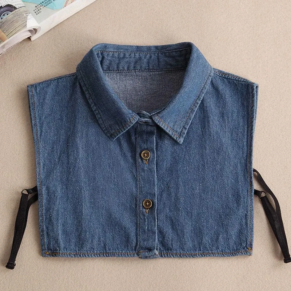 YAKEF Lady Half-Shirt Blouse Detachable Lace Chiffon Fake Collars Dicky Collar Faux Collar