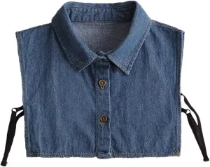 YAKEF Lady Half-Shirt Blouse Detachable Lace Chiffon Fake Collars Dicky Collar Faux Collar